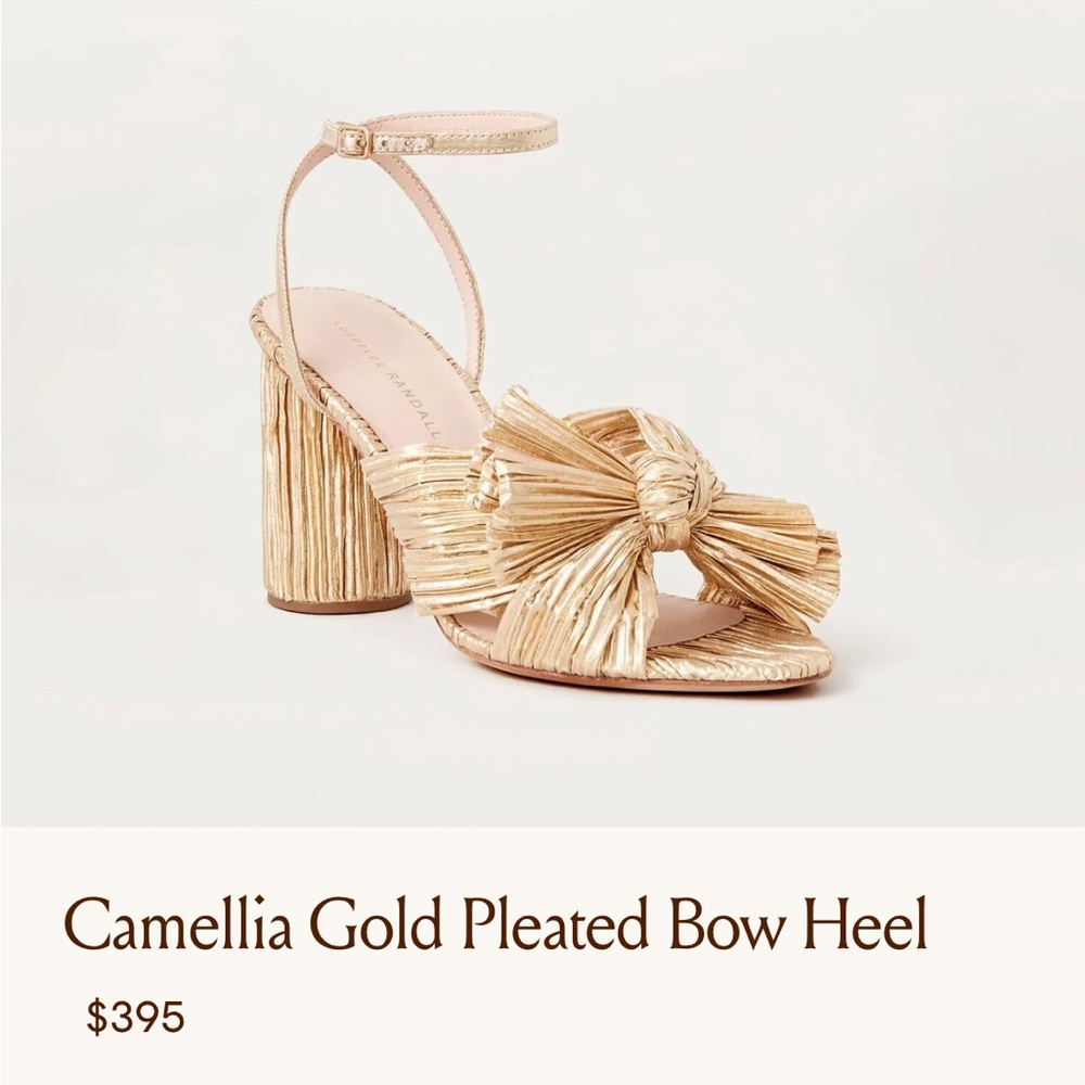 Loeffler Randall Gold Lame Heels Size 10